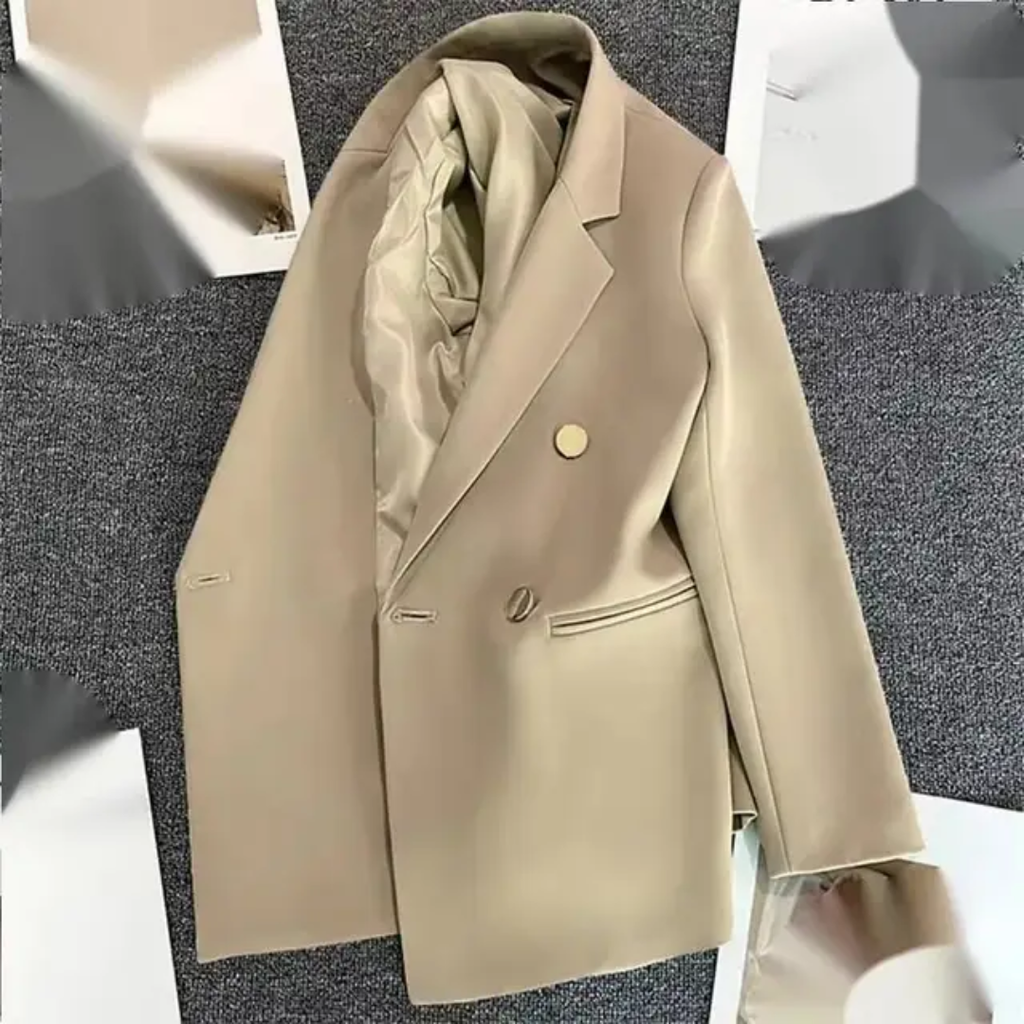 New Fashion Women Blazers Elegant Korean Casual Solid Jacket with Long Office Lady Jacket Outerwear Clothes