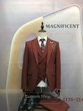 Men's Black Patterned Tuxedo Jacket 3-Piece
