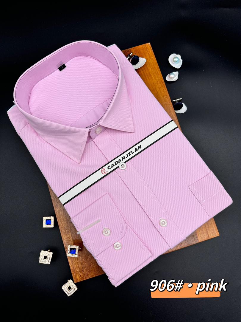 High Quality Free Ironing Men Dress Long Sleeve Shirt 100% Pure Cotton New Solid Male Regular Fit Business Shirt