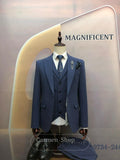 Men's Black Patterned Tuxedo Jacket 3-Piece