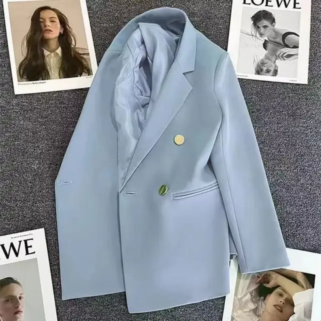 New Fashion Women Blazers Elegant Korean Casual Solid Jacket with Long Office Lady Jacket Outerwear Clothes